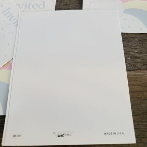 Vintage 80s 90s Paper Art Company Cute Kawaii Pastel Teddy Bear Invitations - Picture 9 of 9